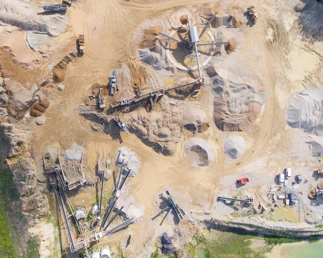 Luftbild einer Baustelle – Präzisionskartierung mit DJI Matrice 350 RTK